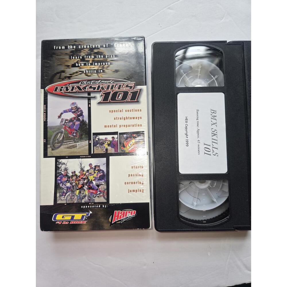 BMX Skills 101 VHS Mike Redman Racing Instruction Untested